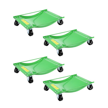 Garvee Car Wheel Dolly Set of 4 with Heavy Duty 3.5 in Steel Wheels for Moving Cars, 24x15 in, Steel, Black