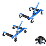 Garvee Mechanical Wheel Dolly Reinforced Steel 1500lbs Capacity 12" Wheel Clearance Rust-Resistant Powder Coating, 2 Packs - Blue