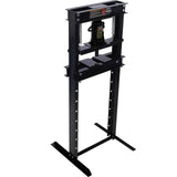 Garvee 12 Ton Hydraulic Press Heavy Duty H-Frame Floor Shop Press Adjustable Workbench 2 Press Plates Black - Black
