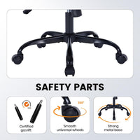 Garvee PU Leather Executive Office Desk Chair, 350lbs Capacity Computer Desk Chair with Padded Flip-Up Arms, Tilt Lock & 360° Swivel Free Wheels, Ergonomic Office Chair for Heavy People, Black