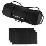 Garvee Adjustable Sandbags for Workout 75-125 LBS Black Durable Oxford Cloth for Yoga Strength Training Full-Body Workouts