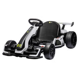 Garvee Ride - G Series: 24V Electric Go Kart, with 300W Strong Motor, Drift/Sport Mode, Big Battery, Eva Tire,Length Adjustment for Outdoor Racing Toy-White - White