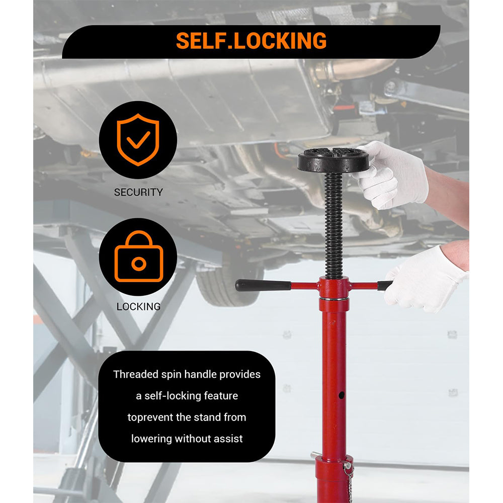 Garvee 3/4 Ton Underhoist Support Stand - 1655 lbs Capacity Jack Stand with 38.4" to 75.4" Lifting Range for Vehicle Lifting and Support, Black