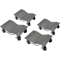 Garvee 4-Tire 16"x12" Car Dolly – 6000-LB Heavy-Duty Vehicle Mover with 360° Rotatable Wheels for Auto Transport Silver