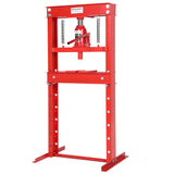 Garvee 20-Ton Hydraulic H-Frame Shop Press - Adjustable Table (4.53” to 27.4”) with Stamping Plates for Auto Repair, Garage Use, and Metalworking, Red - Red