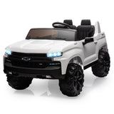 Garvee Ride - P Series: 24V 2-Seater Ride On Car For Kids For 3 - 8 years, Licensed Chevrolet Silverado - White - White