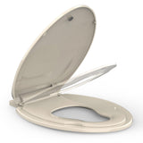Garvee Toilet Seat Elongated,Toilet Seat with Toddler Seat Built in, Potty Training Toilet Seat Elongated Fits Both Adult and Child, with Soft Close, Easy Install and Clean - Fits Most Round Toilets Almond - Almond