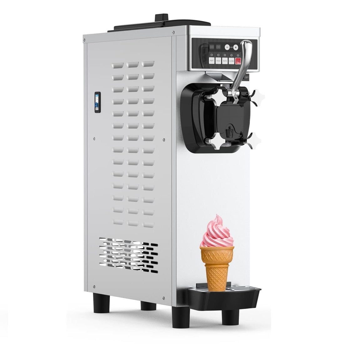 4.7-5.8Gal/H 1200W Commercial Ice Cream Machine Countertop Soft Serve Ice Cream Yogurt Machine