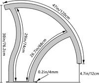 Garvee 2-Pack 30"x30" Stainless Steel Pool Handrails for Inground Pools - 375 lbs Load Capacity, Blue Grip Covers, Quick Mount Base Plates