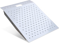 Garvee Shed Ramp Heavy Duty 750 LBS Capacity Non-Slip Punch Plate Stainless Steel Rust-Resistant Wide 24 in Handle Hole for Garage Barns