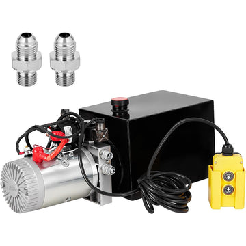 Garvee Double Acting 12V Hydraulic Power Unit for Car Lifts - 6 Quart Double