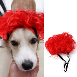 Garvee Pet Wigs Dog Cat Headdress Adjustable with 2 Elastic Bands Pet Wigs Funny Dogs Cats Head Accessories Cosplay Props for Halloween Christmas Pet Dog Cat Decoration Cosplay Costume Toy