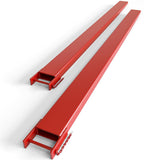 Garvee Fork Extensions, 72” Length Pallet Fork Extensions, 5.3” Width Fork Extensions, Heavy Duty Fork Extensions for Forklifts, 1 Pair Forklift Extensions for Forklift Truck Forklift Loaders, Red - Red