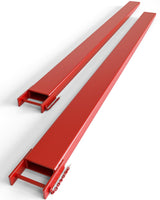 Garvee Forklift Pallet Extensions, Fork Extensions Width, 5500 LBS Capacity,Heavy Duty Fork Extensions for Forklifts, 1 Pair Forklift Extensions for Forklift Truck (4.5Wx96L) - Red