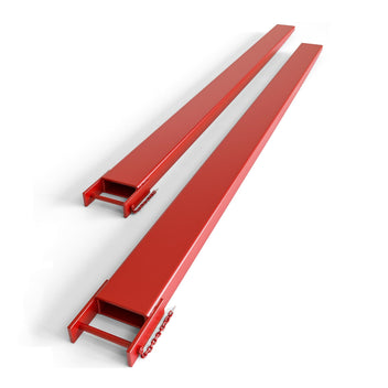 Garvee 72 Inch Pallet Fork Extension Fit for Forklift Truck, 5500 LBS Max, Inch Width Heavy Duty Steel with Tire Chain, Lift Truck Load Wheels Loaders - Red/72 Inch