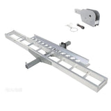 Garvee 500lbs Motorcycle Tow Hitch,Dirt Bike Transport Rack for Motorcycle,Bicycle,Scooter Iron Build & 4 Straps - Secure Transport Platform Dirt Bike Hauler Hitch Mount Rack with Ramp - Silver Aluminum + Iron
