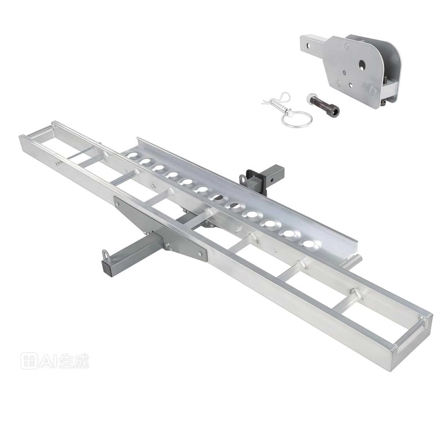 Garvee 500lbs Motorcycle Tow Hitch,Dirt Bike Transport Rack for Motorcycle,Bicycle,Scooter Iron Build & 4 Straps - Secure Transport Platform Dirt Bike Hauler Hitch Mount Rack with Ramp