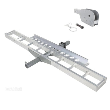 Garvee 500lbs Motorcycle Tow Hitch,Dirt Bike Transport Rack for Motorcycle,Bicycle,Scooter Iron Build & 4 Straps - Secure Transport Platform Dirt Bike Hauler Hitch Mount Rack with Ramp