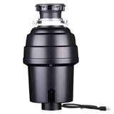 Garvee Garbage Disposal 3/4 Hp, Continuous Feed Noise Insulation Food Waste Disposal, Stainless Steel 4 Stage Grinding, With Dishwasher Connection, Splash Guard, Elbow, for Kitchen Sink, Black - Black