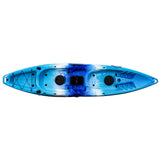 Garvee Fishing Kayak 12.4FT 2 Person Sit on Top with Paddle & Seat, 661LBS Capacity, Recreational Ocean Boat - Blue