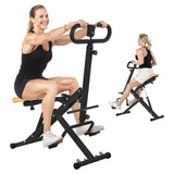 Garvee Squat Machine Squat Assist Trainer Adjustable 12 Level Resistance Foldable Home Gym Black 350 LBS Capacity - Black