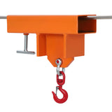 Garvee Forklift Lifting Hook Attachment, 2200 Lbs Capacity Single Mobile Forklift Crane, Forklift Lifting Hoist with Swivel Hook and Large T-Screw, Orange - 