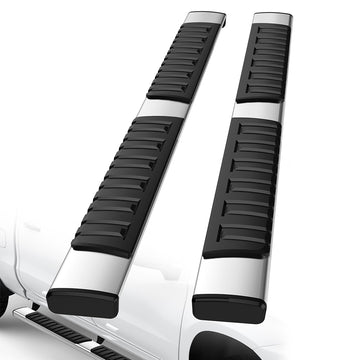 Garvee 6 Inch Running Boards Compatible with 2007-2018 Chevy Silverado/GMC Sierra 1500 Crew Cab,Stainless Steel Running Boards for 2007-2019 Silverado/Sierra 2500HD 3500HD Double Cab Side Step Nerf Bars