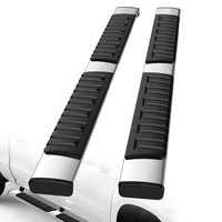 Garvee 6 Inch Running Boards Compatible with 2007-2018 Chevy Silverado/GMC Sierra 1500 Crew Cab,Stainless Steel Running Boards for 2007-2019 Silverado/Sierra 2500HD 3500HD Double Cab Side Step Nerf Bars