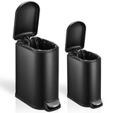 Garvee 40L & 10L Trash Bin Combo Set, Black Trash Can Combo Set of 2, Step Trash can with Soft Close lid, Bathroom Kitchen Office Combo Trash Can