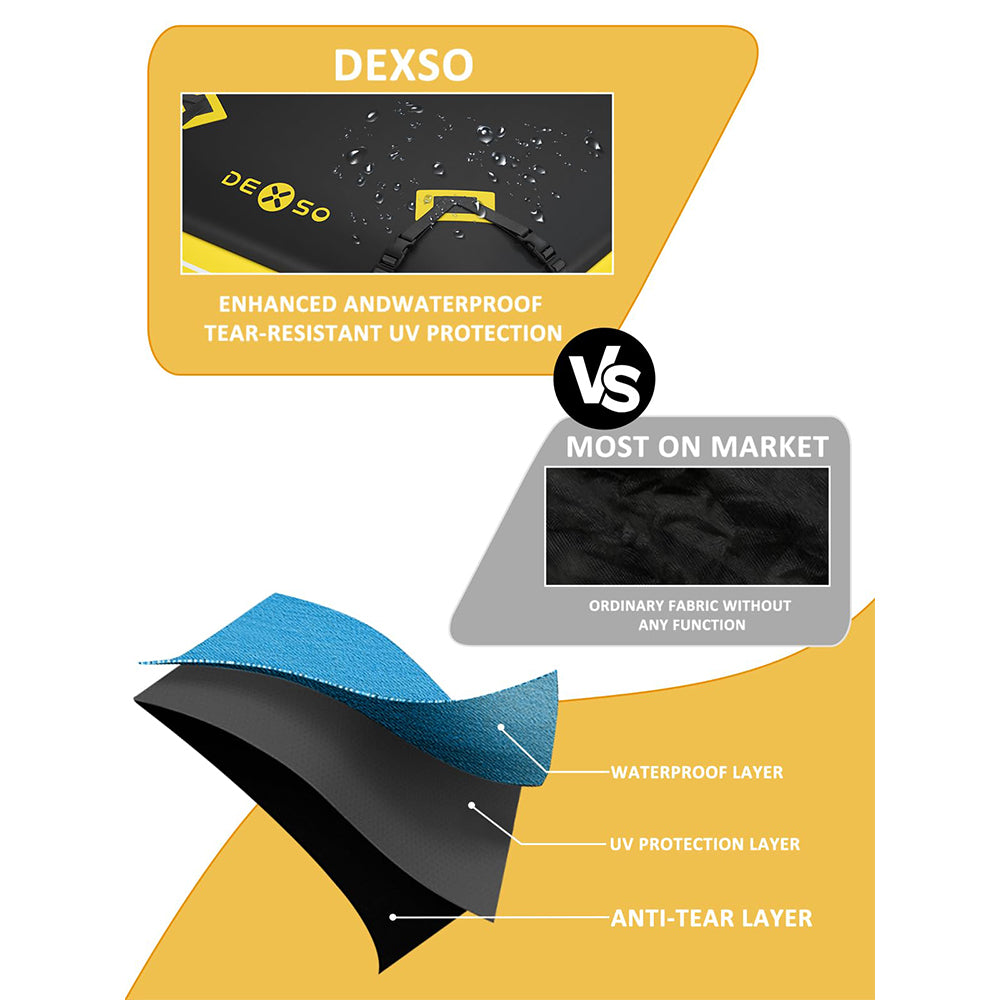 Garvee 64" x 39" x 6“ Universal Roof Rack Basket, Waterproof Luggage Bag for SUVs, Trucks, Vehicles, 200 Lbs Capacity, Black