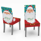 Garvee Dining Room Table and Chair Covers Stretchable Removable Washable Kitchen Table and Chair Covers Protect Dining Room-Christmas Decorations, Holiday Party - Chair Cover 1pc Santa Claus