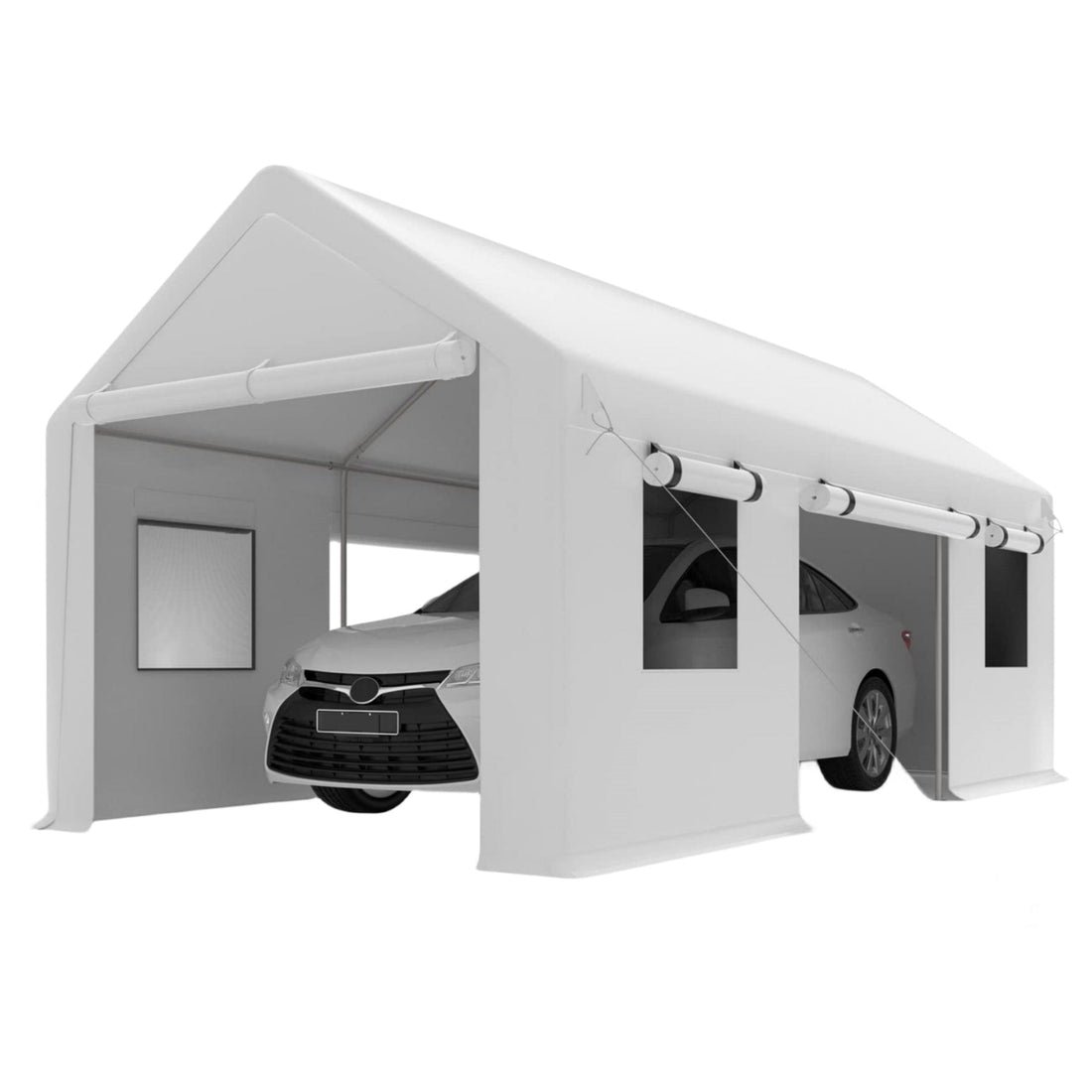 Carport 10x20ft Portable Garage Heavy Duty Car Port Canopy - GARVEE