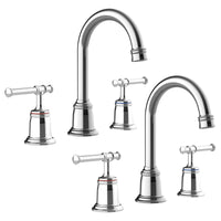 Classical 8 inch Bathroom Faucet, Bathroom faucets for Sink 3 Holes, Widespread Brushed Nickel Bathroom Faucet with Pop Up Drain and cUPC Lead-Free Hose