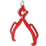 Garvee Log Lifting Tongs Superior Grip Heavy-Duty Steel Claws 18in 2 Claw Powder-Coated Rust-Resistant - Red