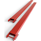 Garvee 96" Forklift Pallet Extensions, Fork Extensions 5.3 Inch Width, 5500 LBS Capacity Heavy Duty Fork Extensions for Forklifts, 1 Pair Forklift Extensions for Forklift Truck (96 Inch) - Red