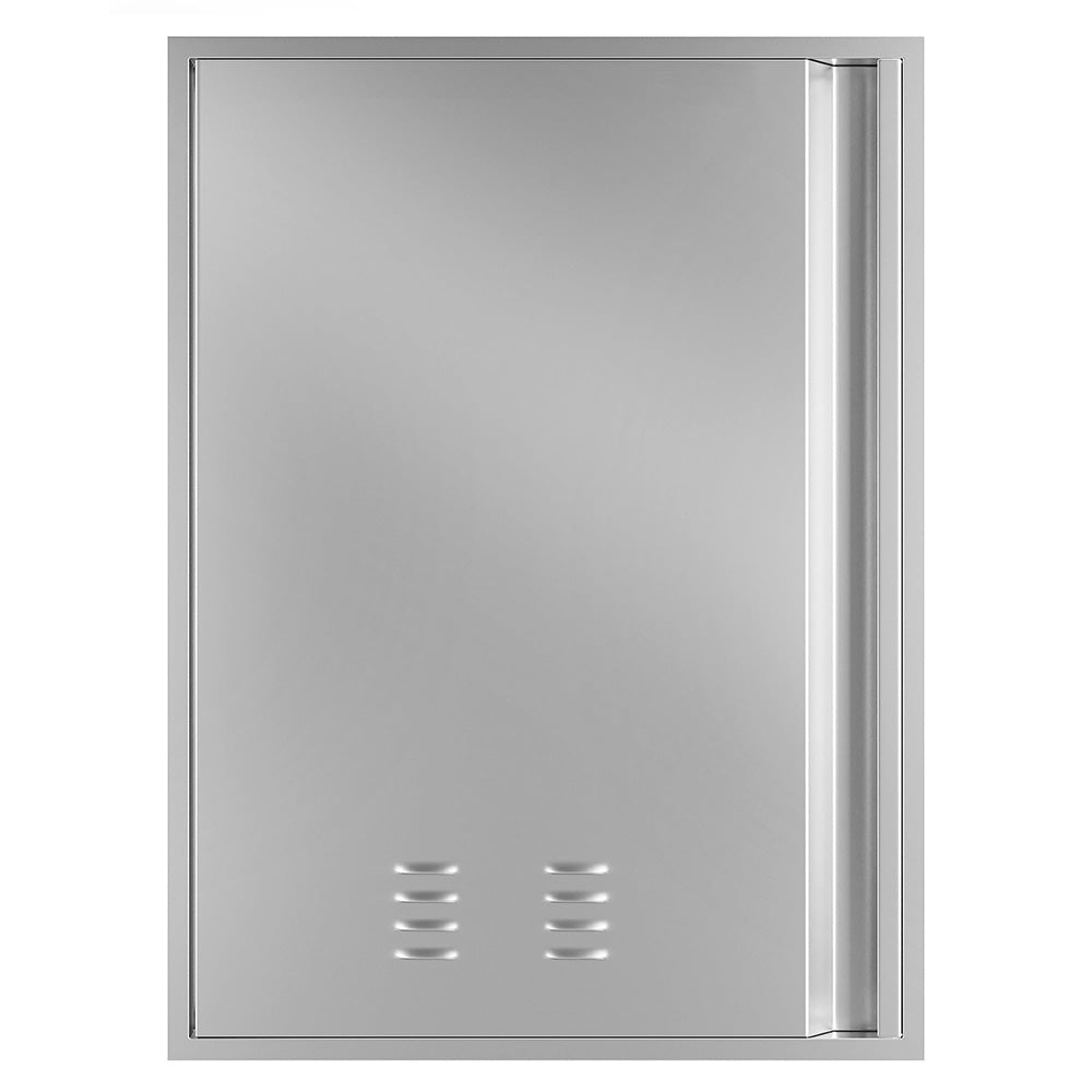 Garvee Outdoor Kitchen Doors 24" H x 17" W, Stainless Steel BBQ Single Access Door,Recessed Handle for Outdoor Kitchen Cabinet Grilling Station and BBQ Island