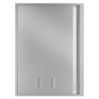 Garvee Outdoor Kitchen Doors 24" H x 17" W, Stainless Steel BBQ Single Access Door,Recessed Handle for Outdoor Kitchen Cabinet Grilling Station and BBQ Island