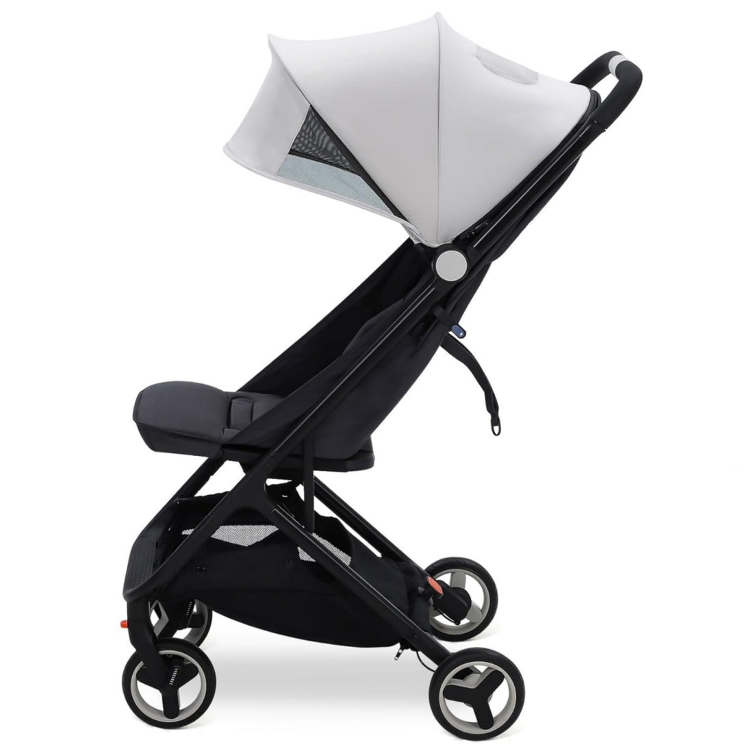 Lightweight Travel Stroller, Compact, Airplane-Friendly, One-Hand Fold, Reclining Seat, Canopy