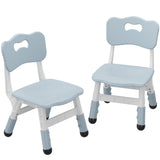 Garvee Set of 2 Kids Chairs in 3 Level Height Adjustable Design Suitable for Age 2-6 for Home Family Classroom Nursery Indoor Use, Grayish Blue - Grayish Blue