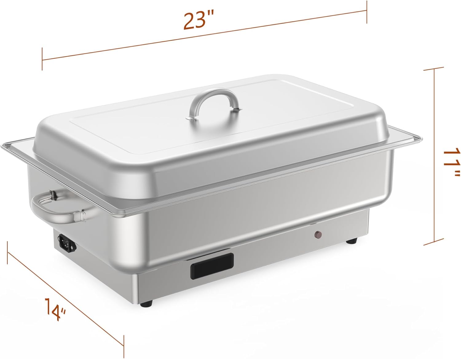 GARVEE 2 PACK Electric Chafing Dish Buffet Set 9 QT Buffet Servers and Warmers Digital Display Temperature Warming Tray Stainless Steel Food Warmer for Parties Weddings Caterings (Copy)