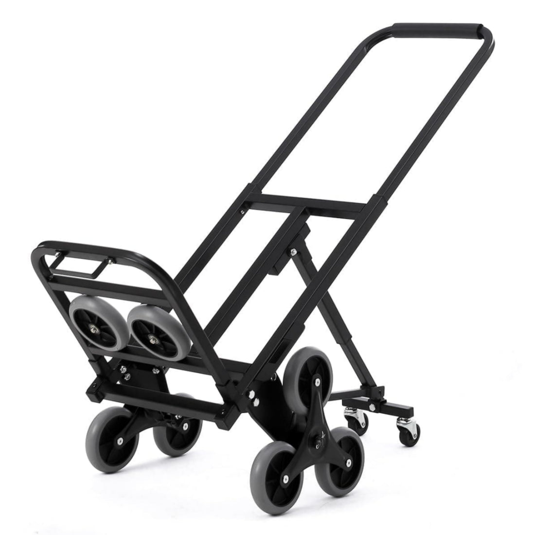 Stair Climbing Cart, 330 LB Climber Hand Truck Dolly with Adjustable Handle, Portable Folding Dolly Cart for Stairs, Stair Climbing Dolly Hand Carts with 10 Wheels for Shopping Moving Office Use