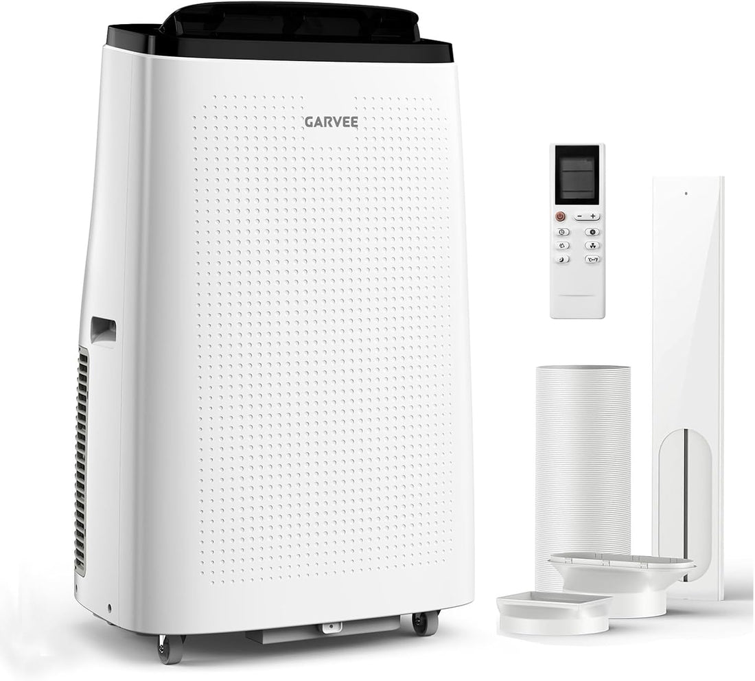Garvee 15000 BTU Portable AC Unit 3-in-1 Remote Control Fan Dehumidifier 24 Hour Timer Silent Mode Fast Cooling for Room Bedroom Office RV 800 Sq Ft