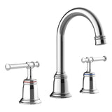 Garvee Classical 8 inch Bathroom Faucet, Bathroom faucets for Sink 3 Holes, Widespread Brushed Nickel Bathroom Faucet with Pop Up Drain and cUPC Lead-Free Hose - Chrome plating