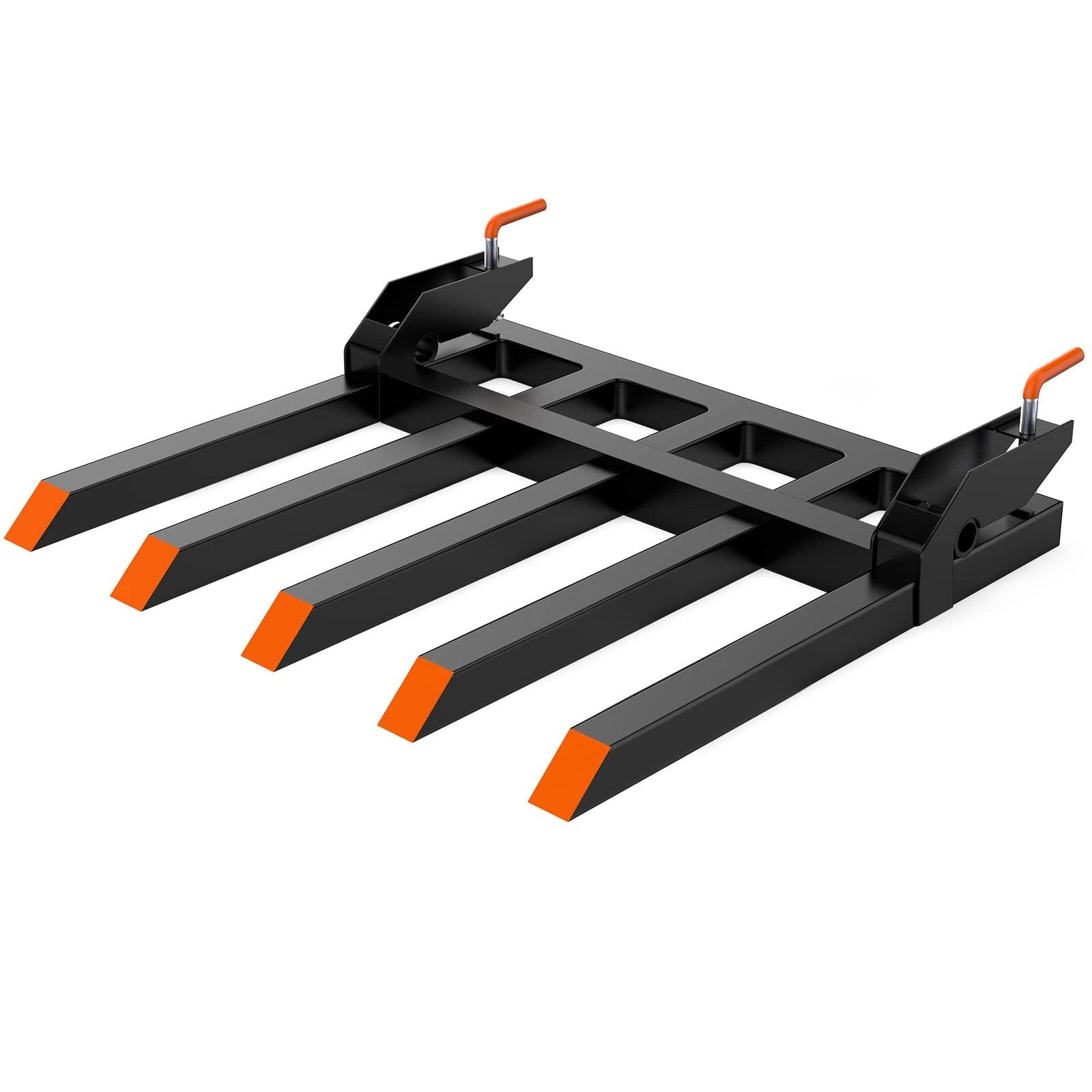 GARVEE 2500 LBS 42 Inch Clamp on Debris Forks Heavy Duty Clamp-on Pallet Forks for Tractor Black