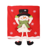 Garvee Christmas Chair Covers,Santa Snowmen Elk Chair Back Cover, Removable Washable Chair Protector for Christmas Dinning Room Decoration Snowman - Snowman