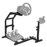 Garvee Racing Wheel Stand, Steering Wheel Stand Height AdjustableCompatible with Logitech G25 G27 G29 G920 G923 and Thrustmaster T300RS TX F458 T128 T248, Racing Simulator Cockpit, Black - Black