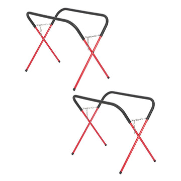 Garvee Portable Workbench Folding Work Stand, Heavy-Duty Automotive Fender Bumper Stand, Adjustable, Padded, Powder-Coated, Rubber Feet, 3.3ft x 2.6ft