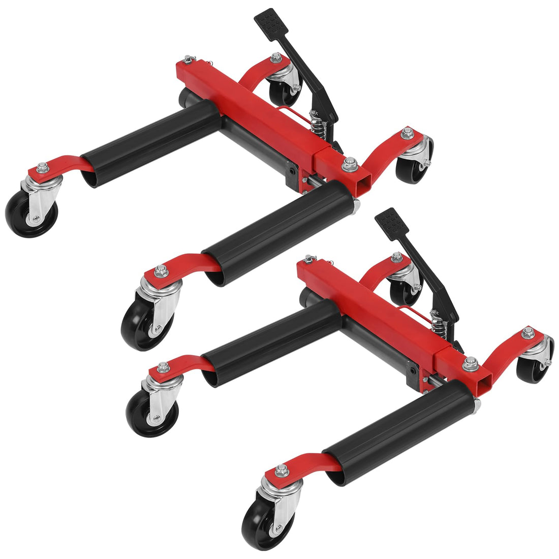 1500lbs Car Wheel Dolly, Ratcheting Pedal Lift, 2 Pack