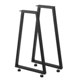 Garvee Metal Table Legs Heavy Duty Desk Legs, DIY Industrial Furniture Dining Legs, Modern Cast Iron Coffee Table Bench Legs, Set of 2 - Black - Trapezoid