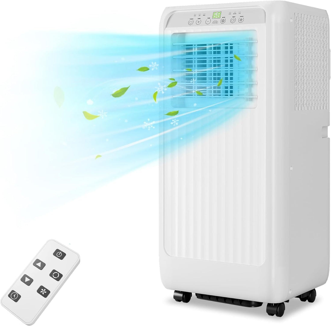 Garvee Portable Air Conditioner, 10,000 BTUs Portable AC Unit Modes with Fan & Dehumidifier, Fast Cooling for Rooms Up to 450 Sq. Ft, Quiet 51dB, Easy Setup Installation Kits for Home